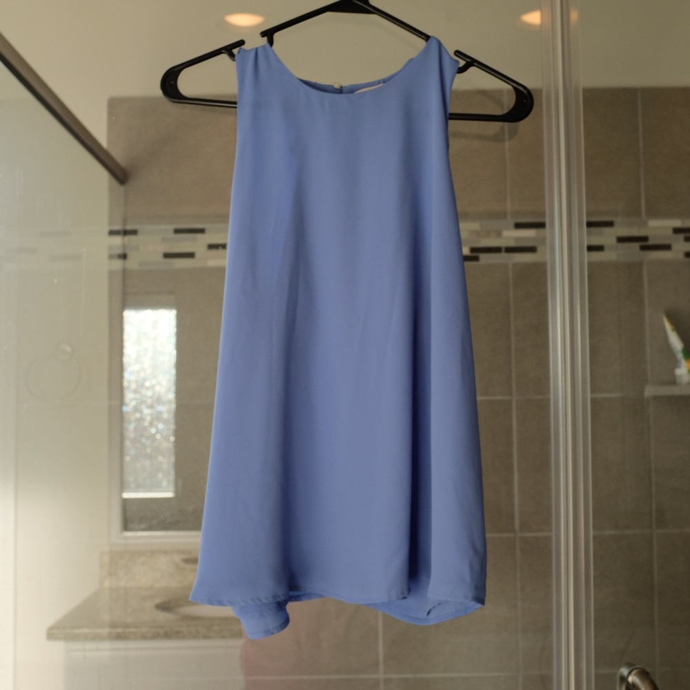 🌻 GUC Blue SMall Petite Ann Taylor Loft top 🌼
